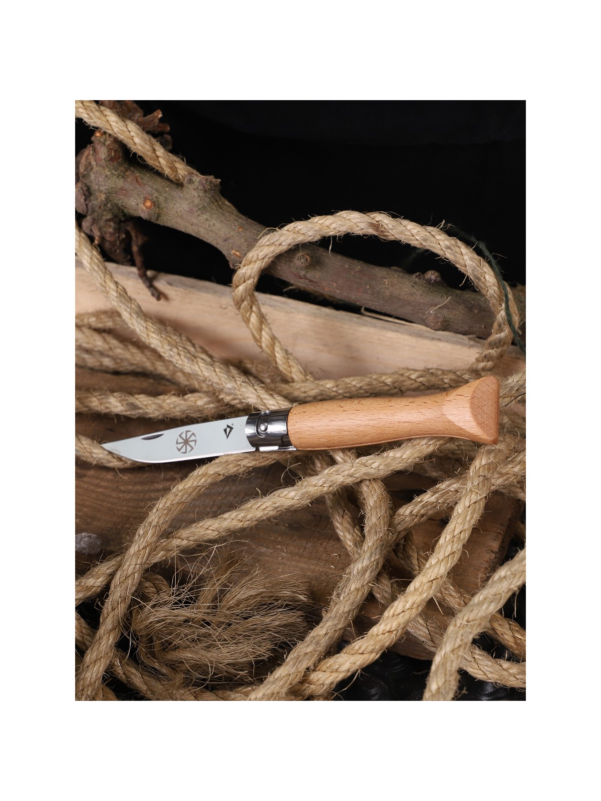 DOMINATOR URBAN COMBAT Nóż Beech Wood DREWNO BUK GRAWER Kolowrat Kołowrót