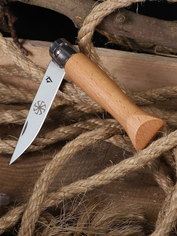DOMINATOR URBAN COMBAT Nóż Beech Wood DREWNO BUK GRAWER Kolowrat Kołowrót