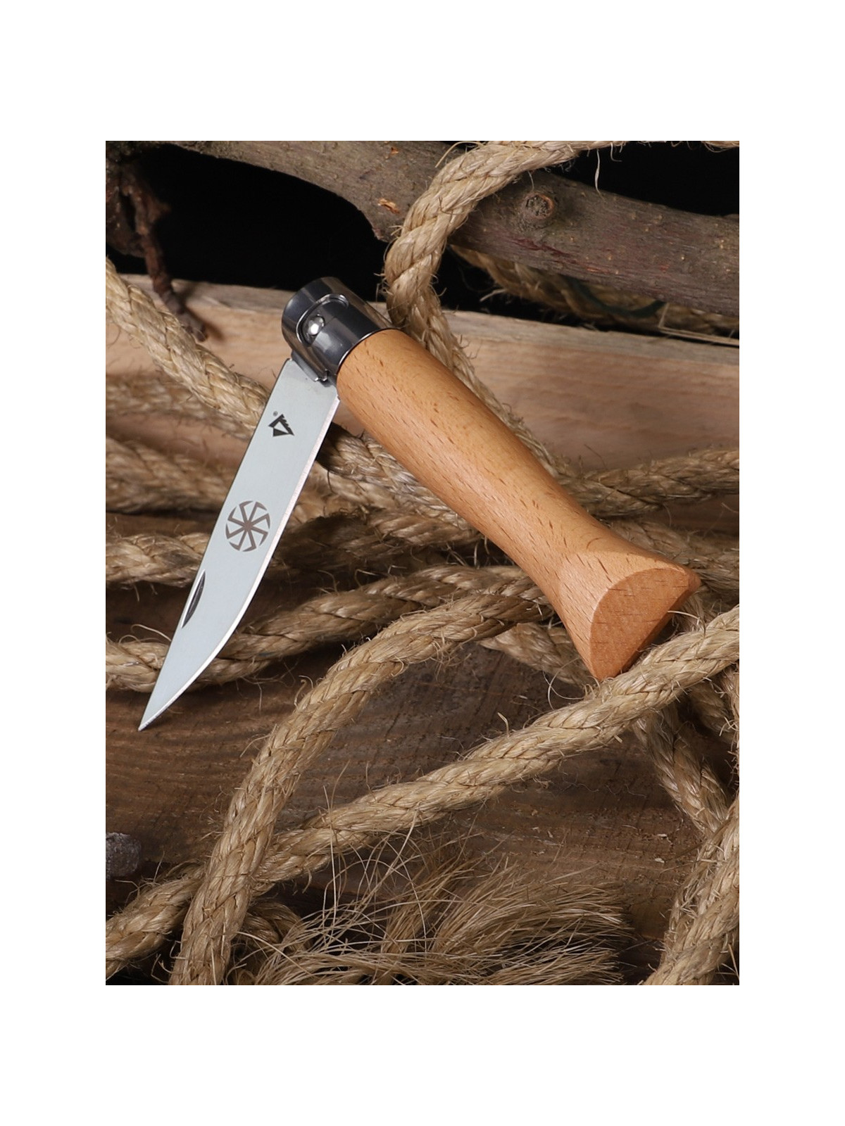 DOMINATOR URBAN COMBAT Nóż Beech Wood DREWNO BUK GRAWER Kolowrat Kołowrót