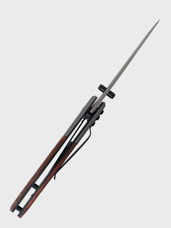 DOMINATOR URBAN COMBAT NÓŻ SKŁADANY SCYZORYK SPRĘŻYNOWY DREWNO GRAWER Ognisko SUPER TATA