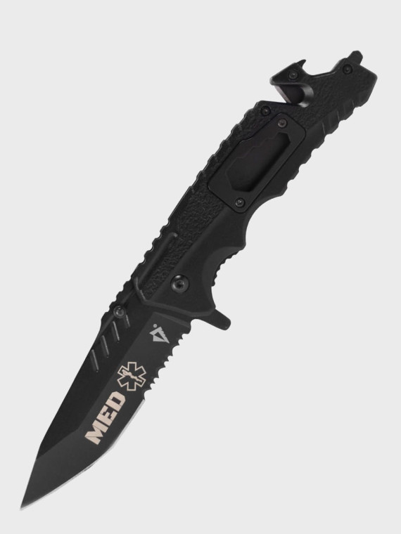 DOMINATOR URBAN COMBAT NÓŻ SKŁADANY RATOWNICZY EDC Z KLIPSEM GRAWER MED