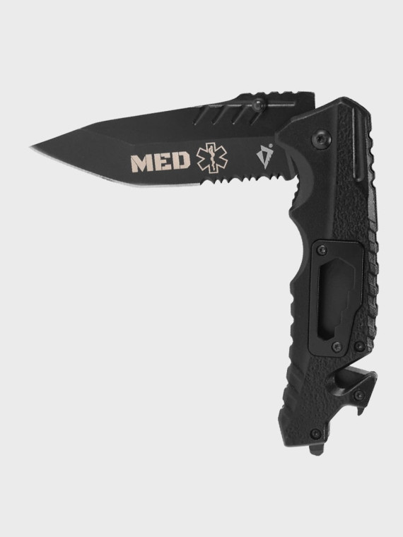 DOMINATOR URBAN COMBAT NÓŻ SKŁADANY RATOWNICZY EDC Z KLIPSEM GRAWER MED