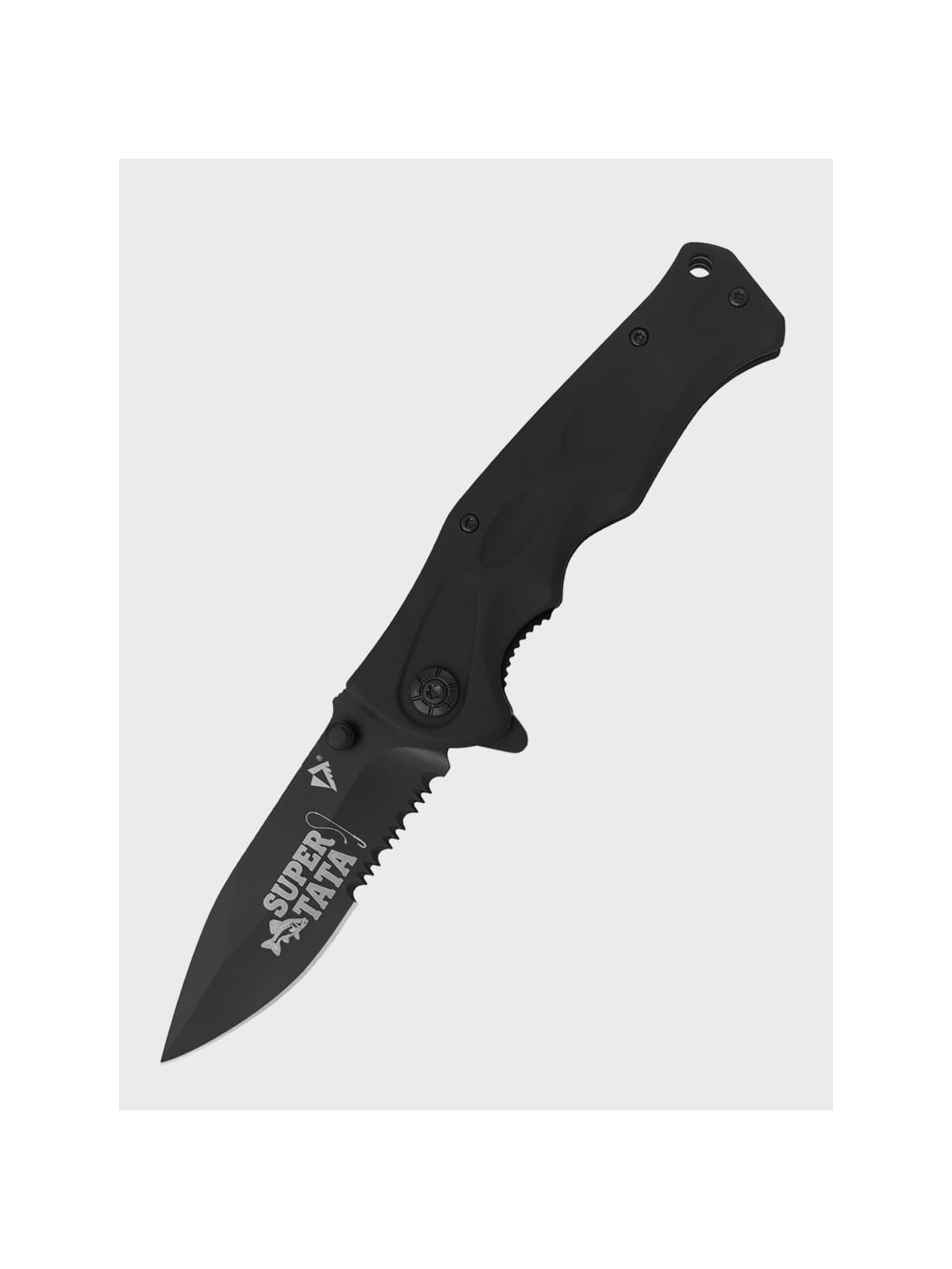 DOMINATOR URBAN COMBAT NÓŻ SKŁADANY POCKET CZARNY GRAWER Ryba SUPER TATA