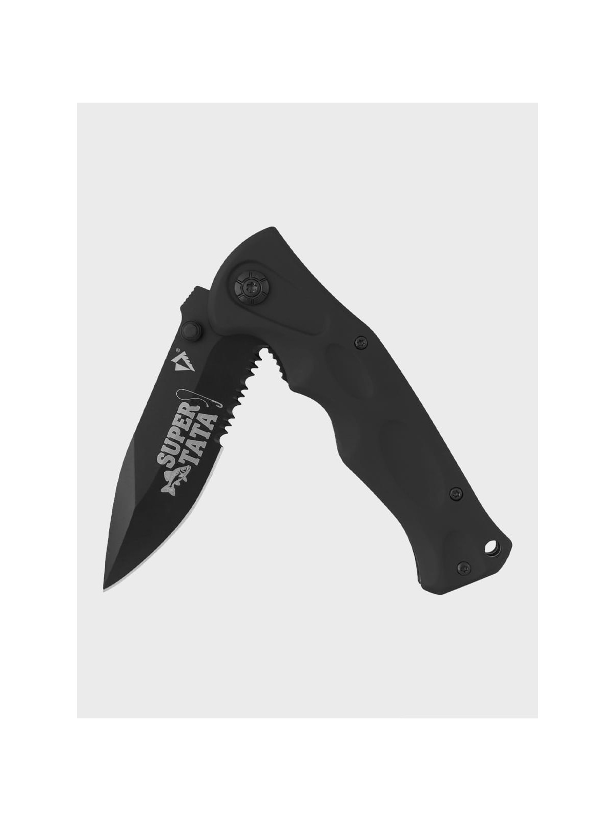 DOMINATOR URBAN COMBAT NÓŻ SKŁADANY POCKET CZARNY GRAWER Ryba SUPER TATA