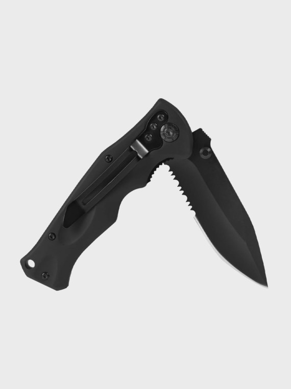 DOMINATOR URBAN COMBAT NÓŻ SKŁADANY POCKET CZARNY GRAWER Ryba SUPER TATA