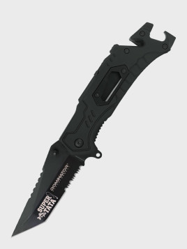 DOMINATOR URBAN COMBAT NÓŻ SKŁADANY TAKTYCZNY EDC Z KRZESIWEM GRAWER Ryba SUPER TATA