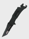 DOMINATOR URBAN COMBAT NÓŻ SKŁADANY TAKTYCZNY EDC Z KRZESIWEM GRAWER Ryba SUPER TATA