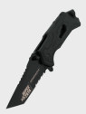 DOMINATOR URBAN COMBAT NÓŻ SKŁADANY TAKTYCZNY EDC Z KRZESIWEM GRAWER Ryba SUPER TATA
