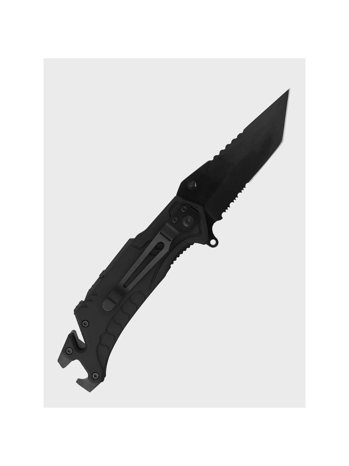 DOMINATOR URBAN COMBAT NÓŻ SKŁADANY TAKTYCZNY EDC Z KRZESIWEM GRAWER Ognisko SUPER TATA