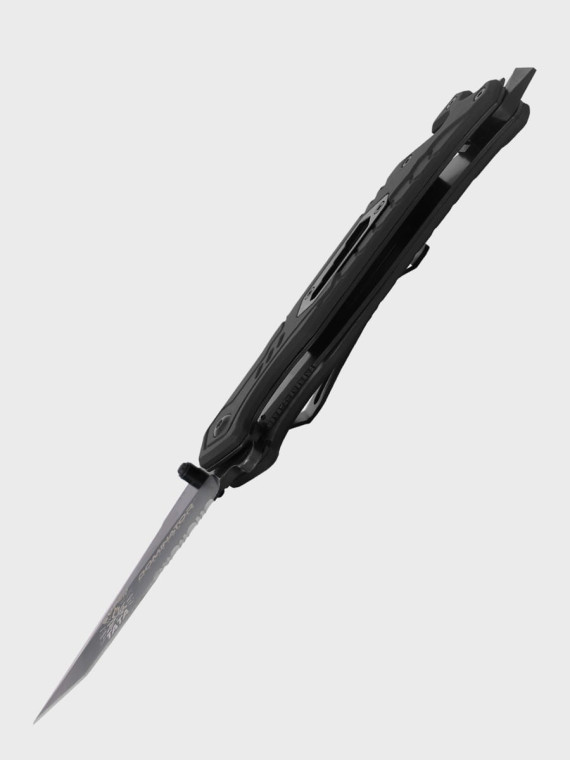 DOMINATOR URBAN COMBAT NÓŻ SKŁADANY TAKTYCZNY EDC Z KRZESIWEM GRAWER Ognisko SUPER TATA