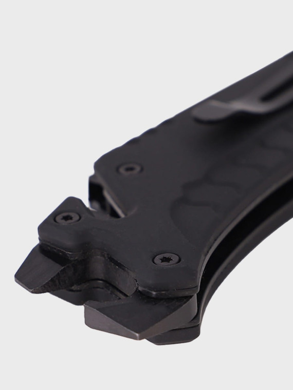 DOMINATOR URBAN COMBAT NÓŻ SKŁADANY TAKTYCZNY EDC Z KRZESIWEM GRAWER Ognisko SUPER TATA