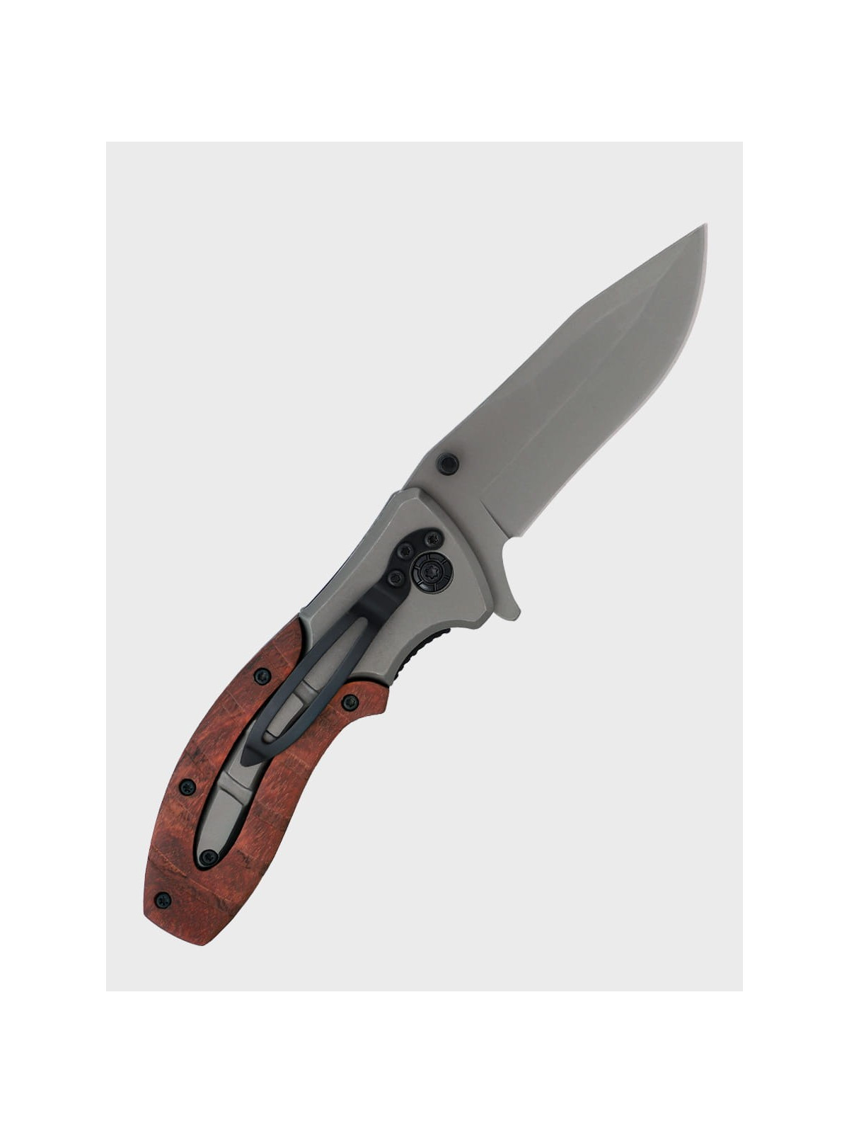 DOMINATOR URBAN COMBAT NÓŻ SKŁADANY SCYZORYK SPRĘŻYNOWY DREWNO GRAWER SUPER TATA