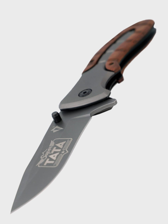 DOMINATOR URBAN COMBAT NÓŻ SKŁADANY SCYZORYK SPRĘŻYNOWY DREWNO GRAWER SUPER TATA