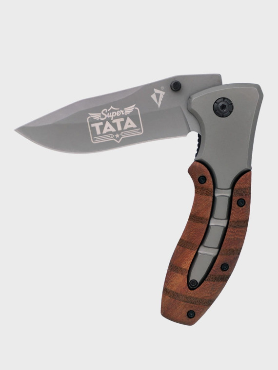 DOMINATOR URBAN COMBAT NÓŻ SKŁADANY SCYZORYK SPRĘŻYNOWY DREWNO GRAWER SUPER TATA