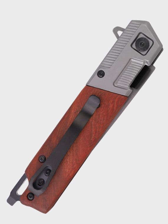DOMINATOR URBAN COMBAT NÓŻ SKŁADANY SCYZORYK SPRĘŻYNOWY SLIM WOOD GRAWER Ognisko SUPER TATA