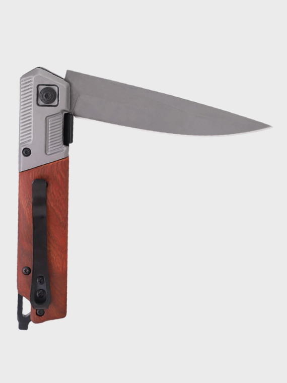 DOMINATOR URBAN COMBAT NÓŻ SKŁADANY SCYZORYK SPRĘŻYNOWY SLIM WOOD GRAWER Ognisko SUPER TATA