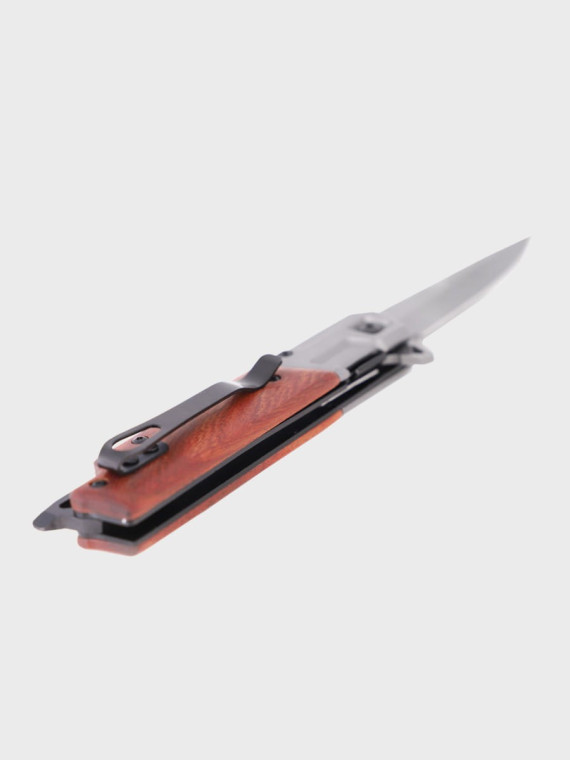DOMINATOR URBAN COMBAT NÓŻ SKŁADANY SCYZORYK SPRĘŻYNOWY SLIM WOOD GRAWER Ognisko SUPER TATA