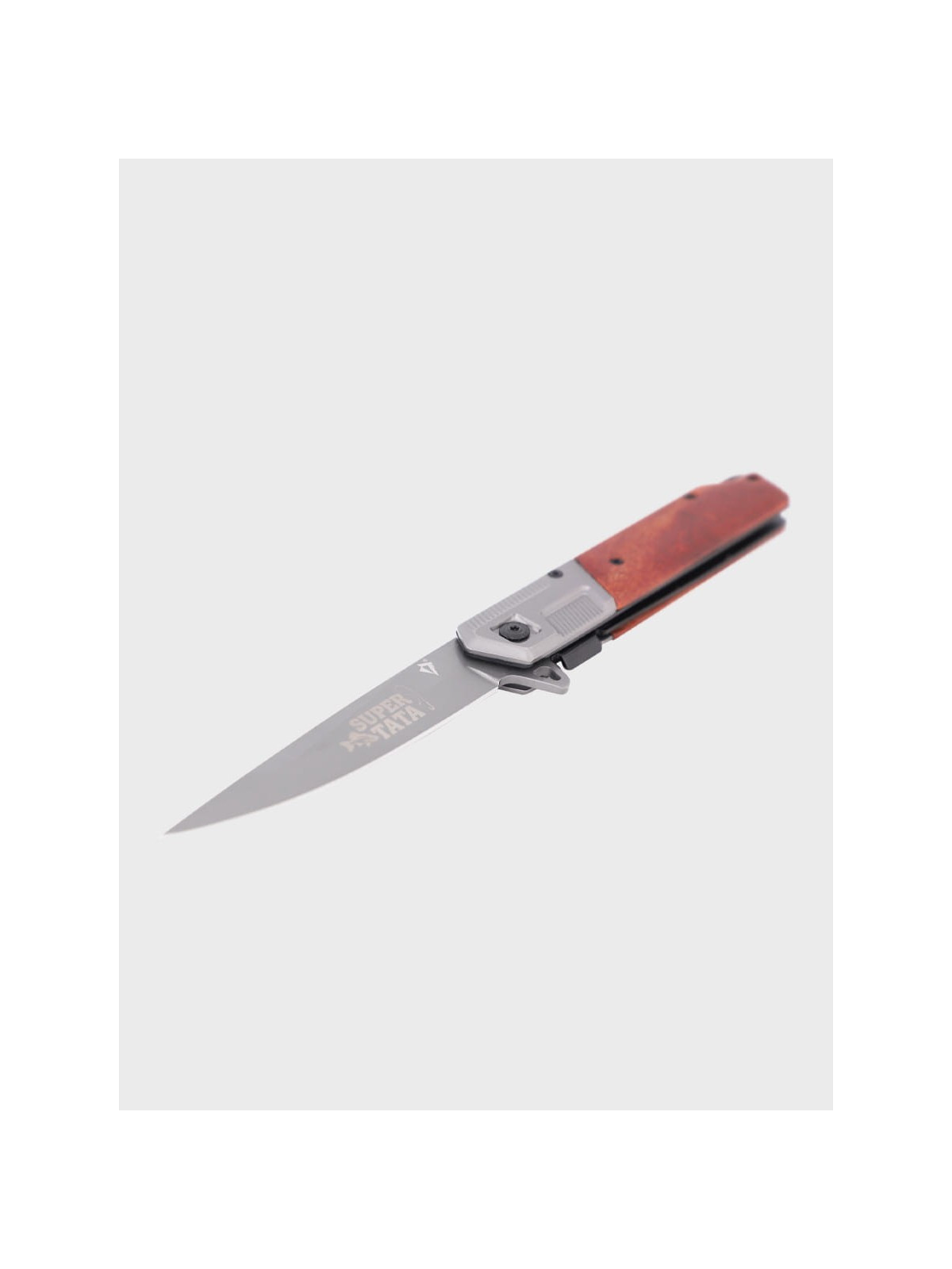 DOMINATOR URBAN COMBAT NÓŻ SKŁADANY SCYZORYK SPRĘŻYNOWY SLIM WOOD GRAWER Ryba SUPER TATA
