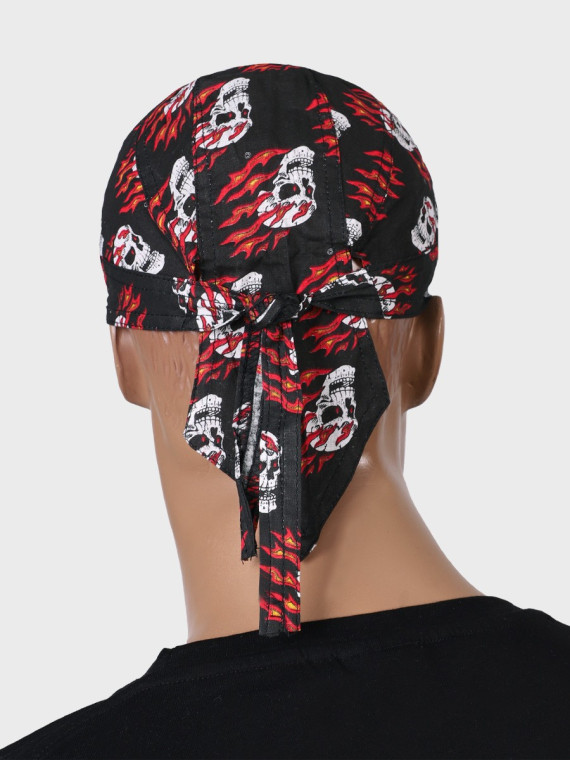 FOSTEX GARMENTS Chusta bandana bandama czapka Headwrap Flaming Skull