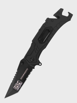 DOMINATOR URBAN COMBAT NÓŻ SKŁADANY TAKTYCZNY EDC Z KRZESIWEM GRAWER SUPER TATA