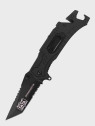 DOMINATOR URBAN COMBAT NÓŻ SKŁADANY TAKTYCZNY EDC Z KRZESIWEM GRAWER SUPER TATA