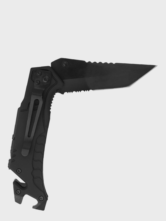 DOMINATOR URBAN COMBAT NÓŻ SKŁADANY TAKTYCZNY EDC Z KRZESIWEM GRAWER SUPER TATA