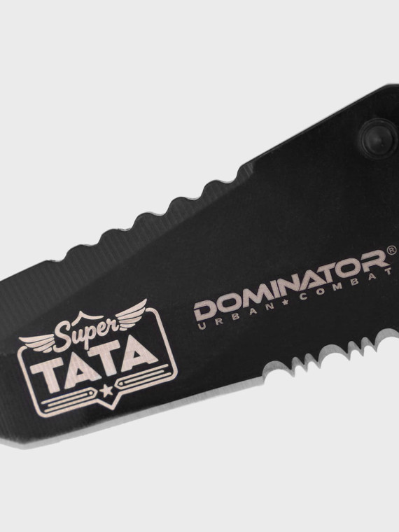 DOMINATOR URBAN COMBAT NÓŻ SKŁADANY TAKTYCZNY EDC Z KRZESIWEM GRAWER SUPER TATA