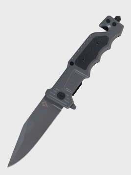 DOMINATOR URBAN COMBAT NÓŻ SKŁADANY TAKTYCZNY WOJSKOWY RATOWNICZY FINKA EDC Grafitowy