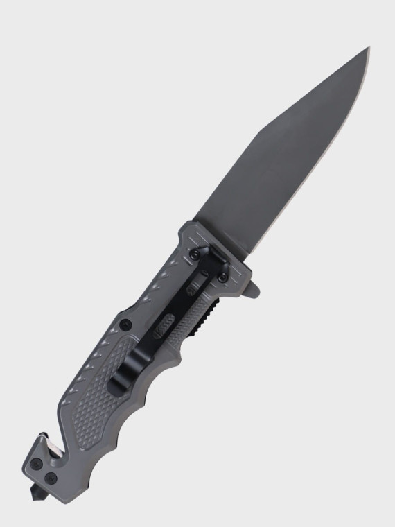 DOMINATOR URBAN COMBAT NÓŻ SKŁADANY TAKTYCZNY WOJSKOWY RATOWNICZY FINKA EDC Grafitowy