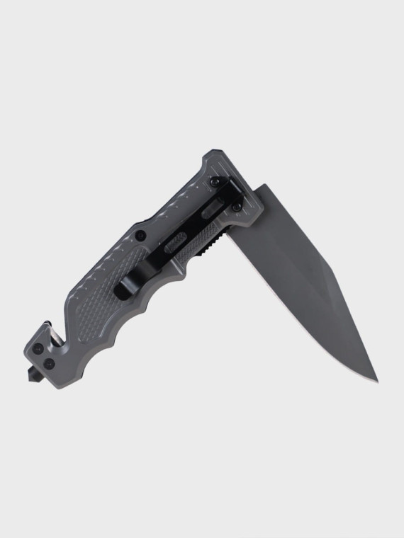 DOMINATOR URBAN COMBAT NÓŻ SKŁADANY TAKTYCZNY WOJSKOWY RATOWNICZY FINKA EDC Grafitowy