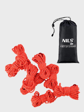 NILS CAMP Linki do naciągów zestaw 8 szt. 415 cm NC1751 czerwone