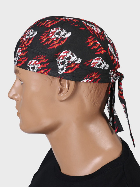 FOSTEX GARMENTS Chusta bandana bandama czapka Headwrap Flaming Skull