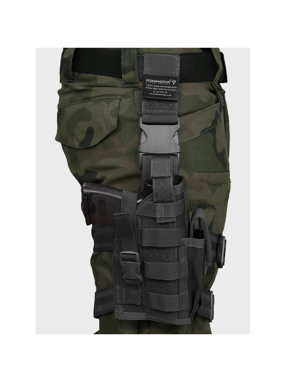 DOMINATOR URBAN COMBAT Kabura Udowa Do Pasa Dwustronna Czarna