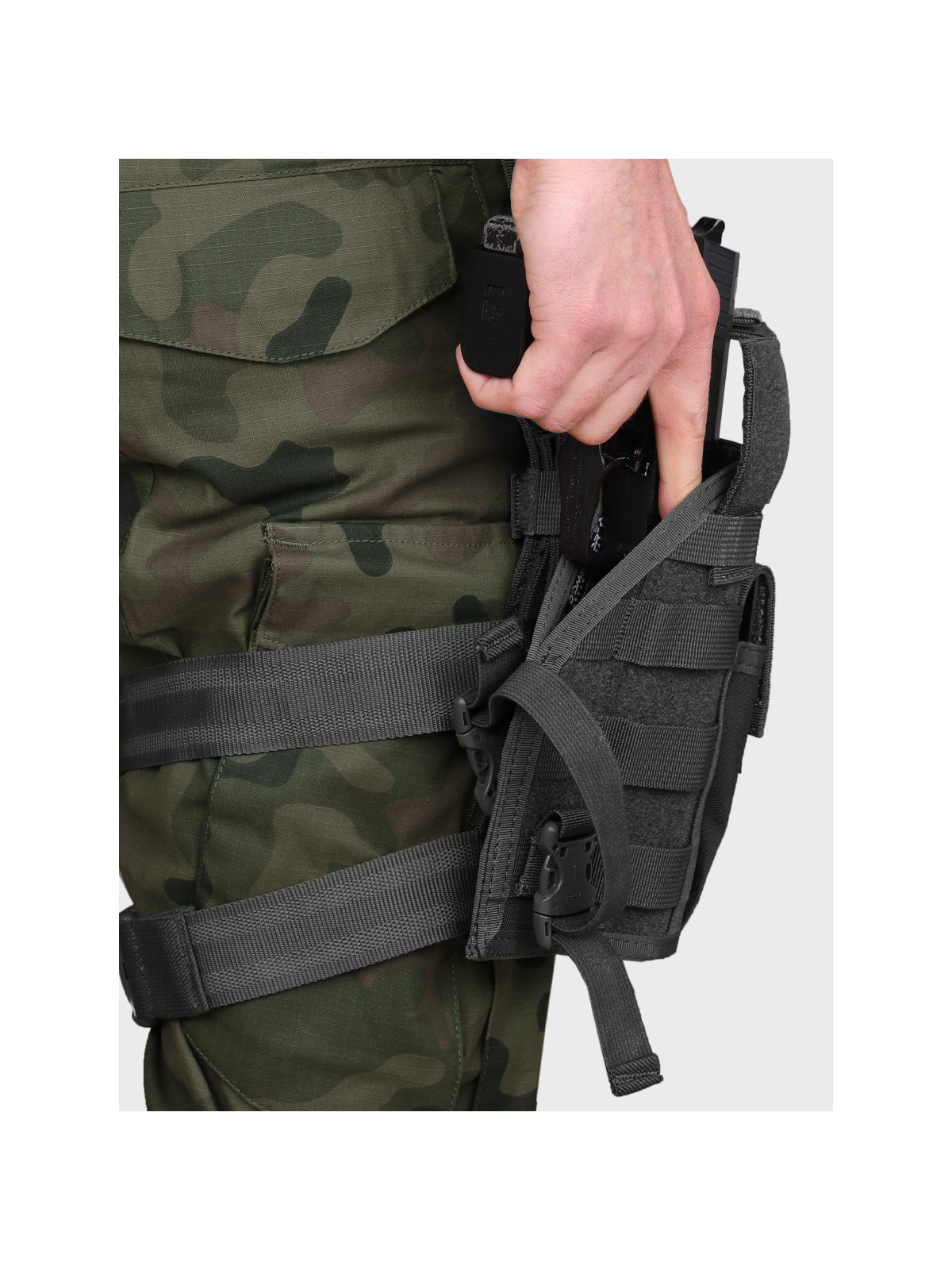 DOMINATOR URBAN COMBAT Kabura Udowa Do Pasa Dwustronna Czarna