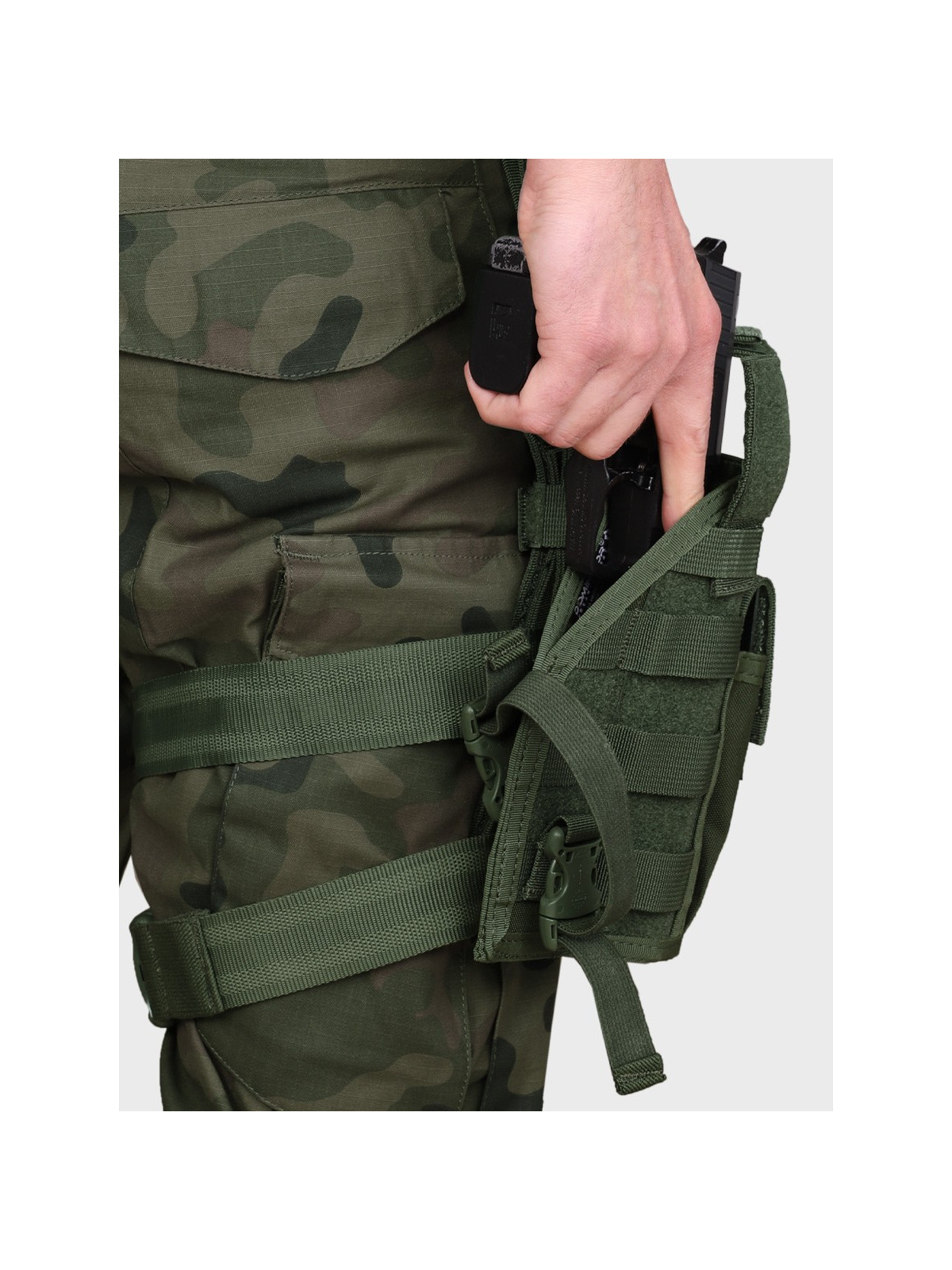 DOMINATOR URBAN COMBAT Kabura Udowa Do Pasa Dwustronna Oliwkowa