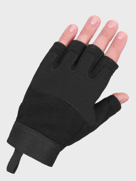DOMINATOR URBAN COMBAT Rękawice taktyczne bez palców Czarne XS