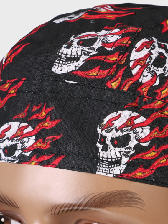 FOSTEX GARMENTS Chusta bandana bandama czapka Headwrap Flaming Skull