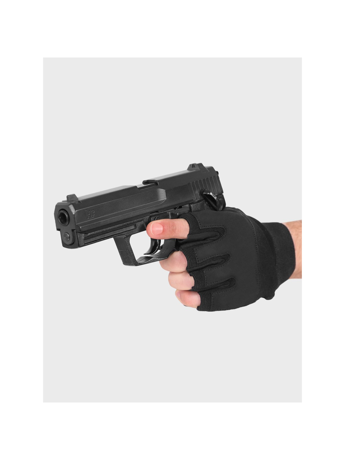 DOMINATOR URBAN COMBAT Rękawice taktyczne bez palców Czarne XS