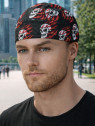 FOSTEX GARMENTS Chusta bandana bandama czapka Headwrap Flaming Skull
