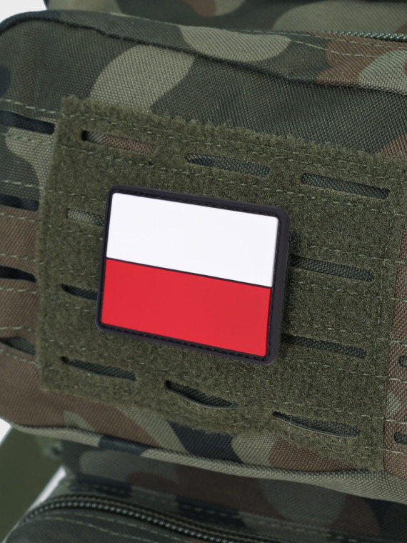 DOMINATOR URBAN COMBAT Emblemat Flaga Polski PVC 7x5 Rzep Naszywka