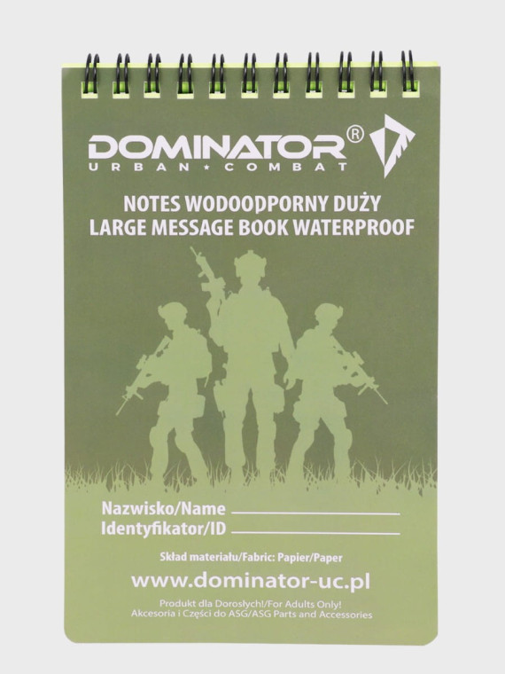 DOMINATOR URBAN COMBAT NOTES WODOODPORNY NOTATNIK 15 cm x 10 cm