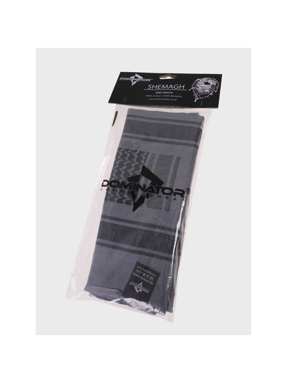 DOMINATOR URBAN COMBAT CHUSTA ARAFATKA KEFIJA 100CM X 100CM SZARO-CZARNA