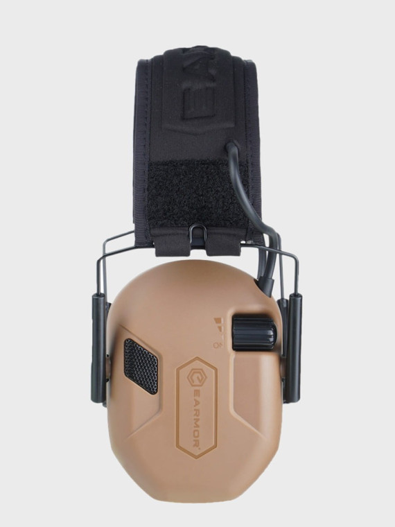 EARMOR SŁUCHAWKI AKTYWNE Ochronniki Słuchu M300A Nauszniki Coyote