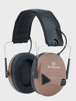EARMOR Słuchawki Ochronne Aktywne M30 Coyote