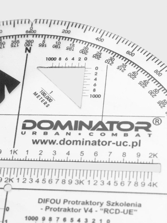 DOMINATOR URBAN COMBAT Kątomierz wojskowy na mapę DIFOU V4 Protraktor Taktyczny