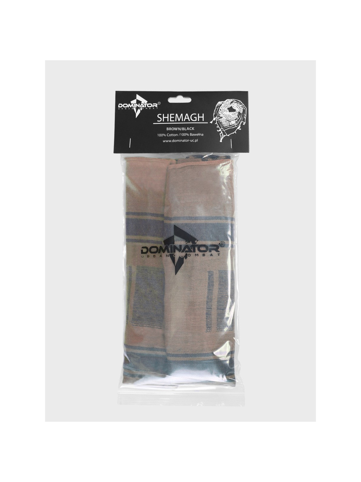 DOMINATOR URBAN COMBAT CHUSTA ARAFATKA KEFIJA 100CM X 100CM BRĄZOWO-CZARNA