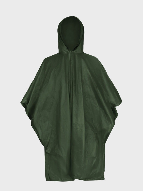 DOMINATOR URBAN COMBAT Peleryna przeciwdeszczowa ponczo z kapturem vinyl oliwkowa