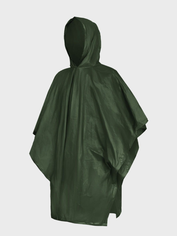 DOMINATOR URBAN COMBAT Peleryna przeciwdeszczowa ponczo z kapturem vinyl oliwkowa