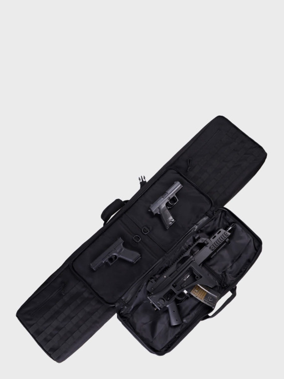 DOMINATOR URBAN COMBAT TORBA NA BROŃ DŁUGĄ MYŚLIWSKĄ I KRÓTKĄ  PLECAK 5 SZT. 130cm CZARNA
