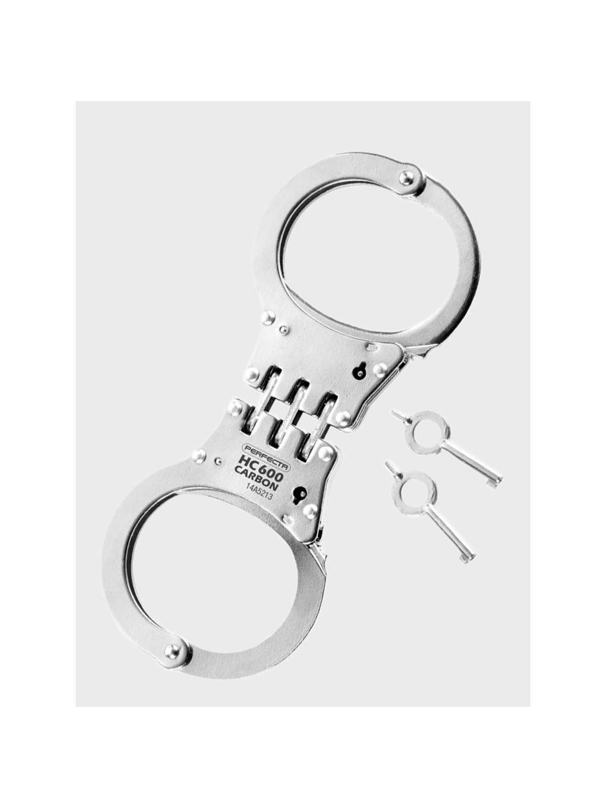 PERFECTA KAJDANKI ZAWIASOWE HC 600 POLICYJNE Z ETUI STAL WĘGLOWA
